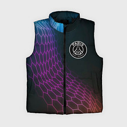 Женский жилет PSG футбольная сетка, цвет: 3D-черный