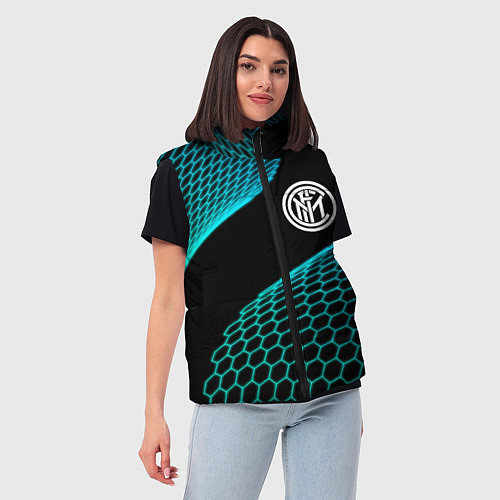 Женский жилет Inter football net / 3D-Черный – фото 3