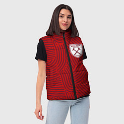 Женский жилет West Ham отпечатки, цвет: 3D-красный — фото 2