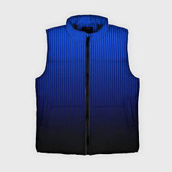 Женский жилет Полосатый градиент сине-чёрный