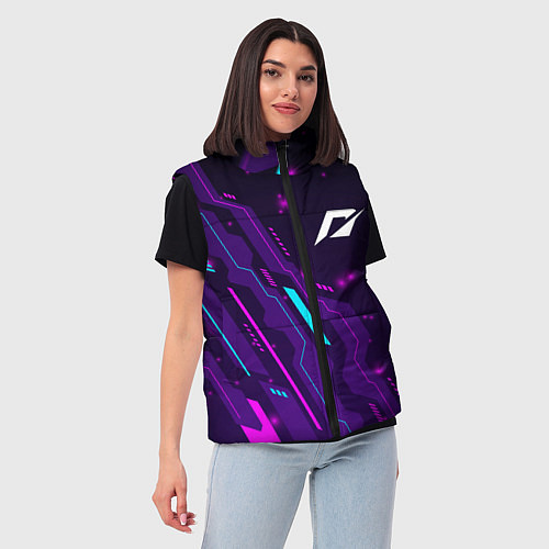 Женский жилет Need for Speed neon gaming / 3D-Черный – фото 3