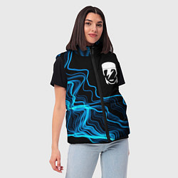 Женский жилет David Bowie sound wave, цвет: 3D-черный — фото 2