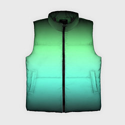 Женский жилет Градиент изумрудно-чёрный