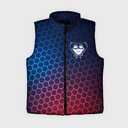 Женский жилет Poppy Playtime неоновые соты, цвет: 3D-черный
