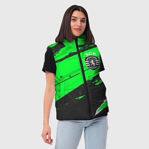 Женский жилет Sporting sport green / 3D-Черный – фото 3