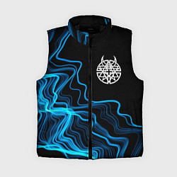 Женский жилет Disturbed sound wave, цвет: 3D-черный