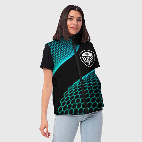 Женский жилет Leeds United football net / 3D-Черный – фото 3
