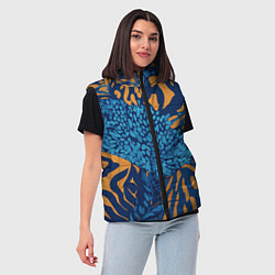 Женский жилет Леопёрдовые пестринки, цвет: 3D-черный — фото 2