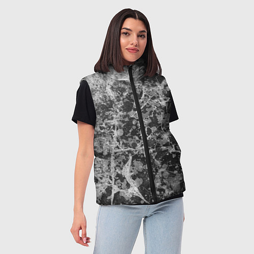 Женский жилет Абстракция - серый антрацит / 3D-Светло-серый – фото 3