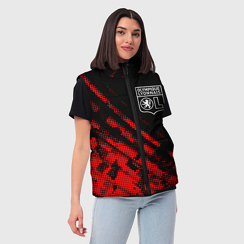 Женский жилет Lyon sport grunge / 3D-Красный – фото 3
