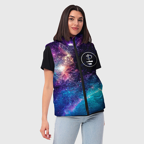 Женский жилет Pink Floyd space rock / 3D-Черный – фото 3