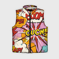 Женский жилет Oops-boom: комикс бум, цвет: 3D-светло-серый