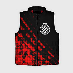 Женский жилет Club Brugge sport grunge, цвет: 3D-красный