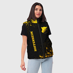 Женский жилет Hoffenheim - gold gradient вертикально, цвет: 3D-черный — фото 2