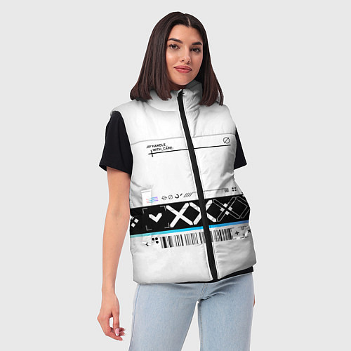 Женский жилет Printstream white - скин CS / 3D-Черный – фото 3