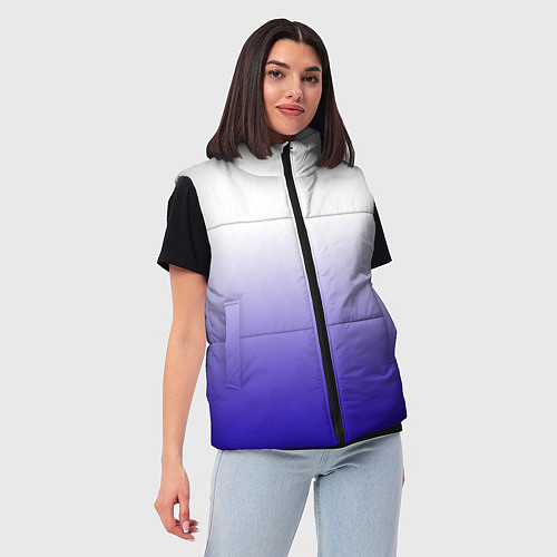 Женский жилет Градиент белый ультрамарин / 3D-Светло-серый – фото 3