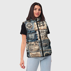 Женский жилет Пэчворк Tokyo and US, цвет: 3D-черный — фото 2