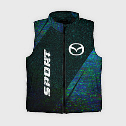 Женский жилет Mazda sport glitch blue, цвет: 3D-черный