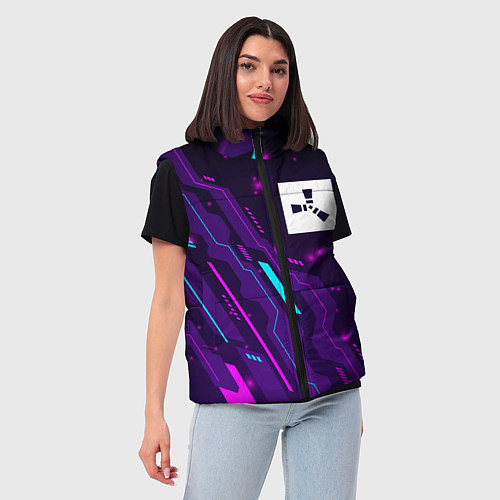 Женский жилет Rust neon gaming / 3D-Черный – фото 3