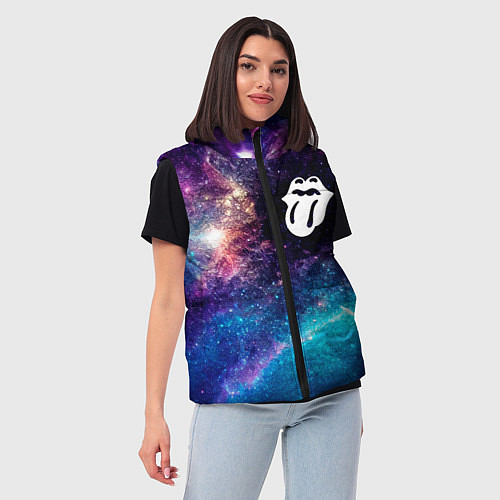 Женский жилет Rolling Stones space rock / 3D-Черный – фото 3