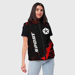 Женский жилет Jeep red sport tires, цвет: 3D-черный — фото 2