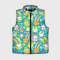 Женский жилет Разноцветные зайцы