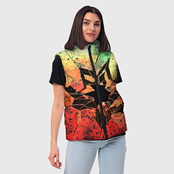 Женский жилет Кислотное разбитое стекло, цвет: 3D-светло-серый — фото 2