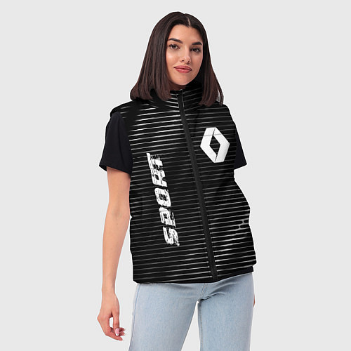 Женский жилет Renault sport metal / 3D-Черный – фото 3