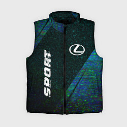 Женский жилет Lexus sport glitch blue, цвет: 3D-черный