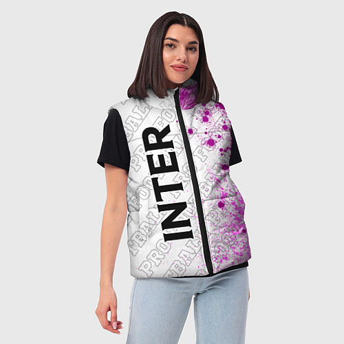 Женский жилет Inter pro football по-вертикали / 3D-Черный – фото 3