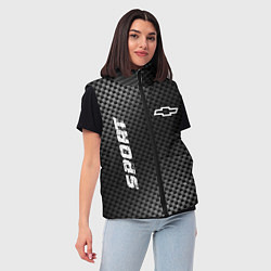 Женский жилет Chevrolet sport carbon, цвет: 3D-черный — фото 2