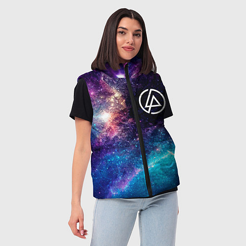 Женский жилет Linkin Park space rock / 3D-Черный – фото 3