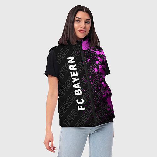 Женский жилет Bayern pro football по-вертикали / 3D-Черный – фото 3