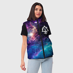 Женский жилет Behemoth space rock, цвет: 3D-черный — фото 2