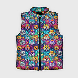 Женский жилет Furry color anime animal faces