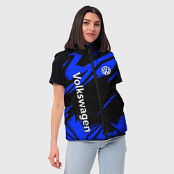 Женский жилет Volkswagen - blue stripes, цвет: 3D-светло-серый — фото 2