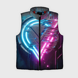 Женский жилет Neon geometric abstraction - ai art