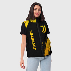 Женский жилет Juventus - gold gradient вертикально, цвет: 3D-черный — фото 2