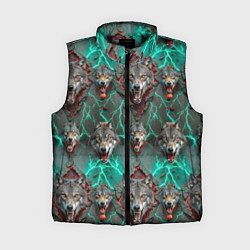 Женский жилет Эпичный паттерн из волков