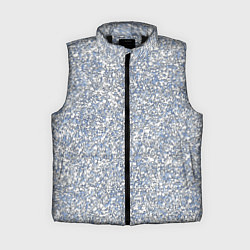 Женский жилет Текстурированный бело-голубой мелкий камень