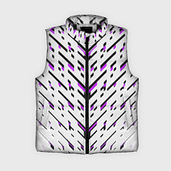 Женский жилет Black and purple stripes on a white background