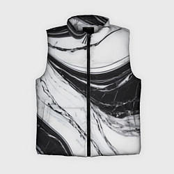 Женский жилет Мрамор черно-белый