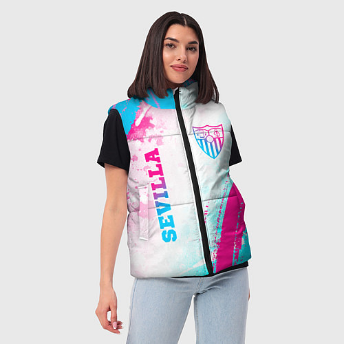 Женский жилет Sevilla neon gradient style вертикально / 3D-Черный – фото 3