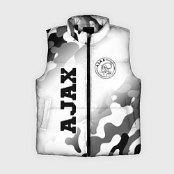 Женский жилет Ajax sport на светлом фоне вертикально, цвет: 3D-черный