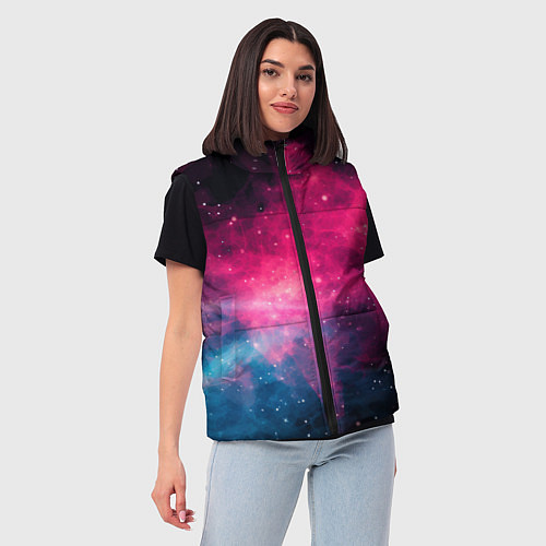 Женский жилет Абстрактный космос фантастика / 3D-Черный – фото 3