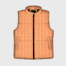 Женский жилет Светлый оранжевый узорчатый, цвет: 3D-черный