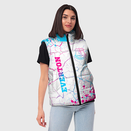 Женский жилет Everton neon gradient style вертикально / 3D-Черный – фото 3