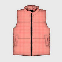 Женский жилет Персиковый клетчатый