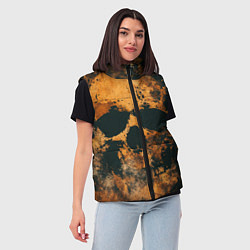 Женский жилет Гранжевые черепа, цвет: 3D-красный — фото 2