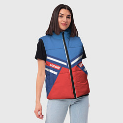 Женский жилет СССР спорт, цвет: 3D-черный — фото 2